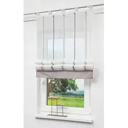 Raffrollo von Lysel - Tavira (100x140 cm) in Beigebraun - Rollos: 100% Polyester, waschbar bei 30°C. Inklusive Beschwerungsstange und Montageanleitung für einfache Installation. Perfekt für stilvolle Fensterdekoration.