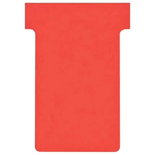 Nobo T-Karten 100 Stück Index 2 Rot - Bedruckbare Planungskarten für visuelles Projektmanagement, flexibel und in Premium-Qualität