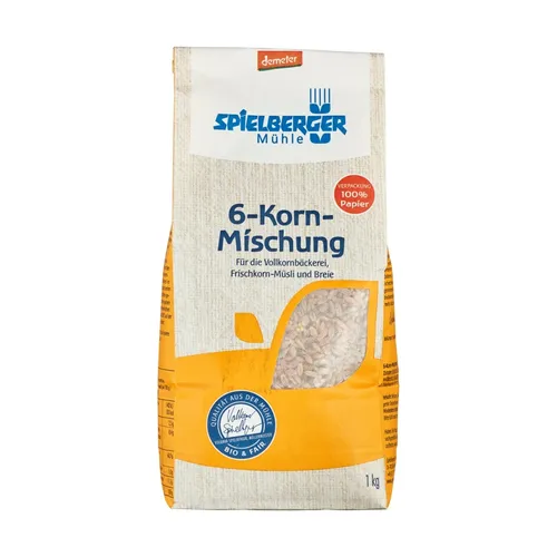 Spielberger Bio Sechskorn Getreidemischung 1000g demeter