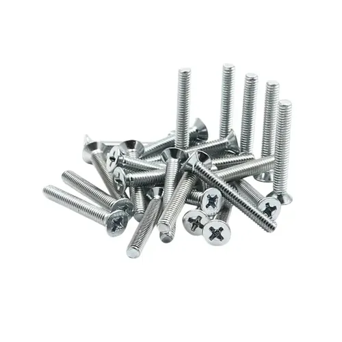 500x Kreuzschlitz-Schrauben, Senkkopf, M4x28, Vollgewinde, verzinkt