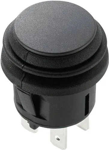 TRU Components 1588074 TC-R13-527B2-02 Druckschalter 250 V/AC 6A 2 x Aus/Ein rastend (Ø x H) 23mm x 4.5mm 1St.
