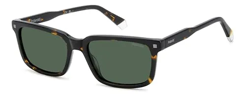 POLAROID PLD 4174/S/X 086 HAVANA Herren Sonnenbrille - Sportbrillen mit rechteckigem Acetat-Design, ideal für aktive Männer, die Stil und Funktionalität schätzen.