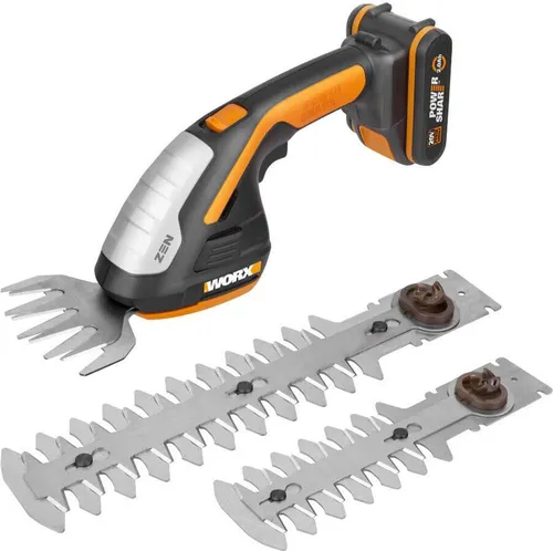Worx Akku-Gras- und Strauchscherenset WG801E, 3-in-1
