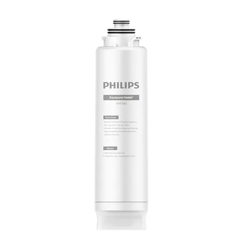 Philips Water Umkehrosmose-Wasserstation Ersatz-Filter ADD583/10 - Küchenspülenfilter mit Aquaporin-Membran, eliminiert bis zu 110 Substanzen inklusive Mikroplastik und hat eine Filterlebensdauer von 1 Jahr.