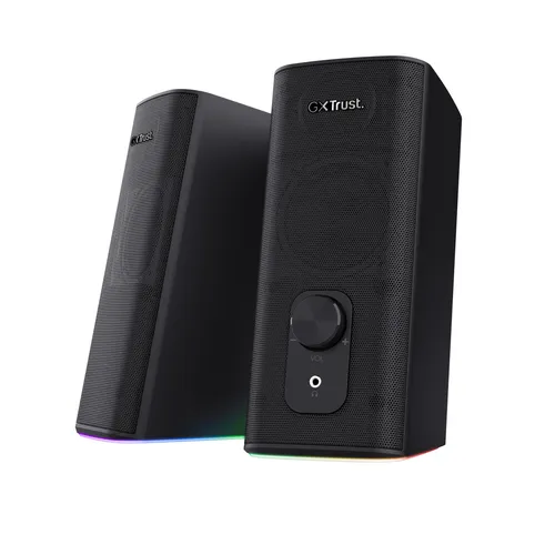 Trust Gaming GXT 612 Cetic Bluetooth Gaming-Lautsprecherset - Schwarz - Lautsprecher mit kraftvollem Sound und kabelloser Bluetooth-Verbindung, ideal für Gamer, die ein immersives Klangerlebnis suchen.