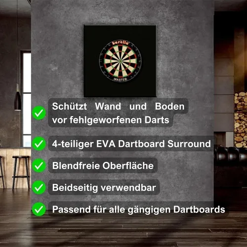 Karella Surround Quadro 4-teilig, Dartboard Catchring