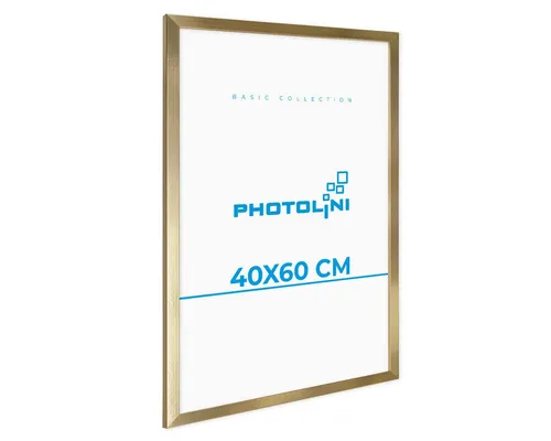 PHOTOLINI Bilderrahmen Modern Schmal 40x60 cm in gold von Photolini