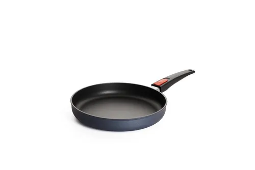 Woll Diamond Lite Flachpfanne - Ø 26 cm, induktionsgeeignet - Pfanne mit herausragender Antihaftversiegelung für fettfreies Kochen, abnehmbarer Stiel für einfache Lagerung und Ofenfest bis 260 °C, geeignet für alle Herdarten, Made in Germany.