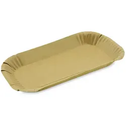 Pappschale (FSC Mix) fettdicht eckig kraft 23 x 15 x 2 cm [100 St.]