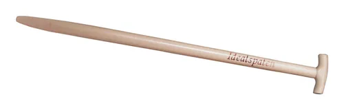 Idealspaten Esche T-St 85 cm - Doppelt gebogen Spatenstiel - Ersatzstiele für Idealspaten, robust und ergonomisch mit doppelt gebogenem Design für optimalen Komfort und Effizienz beim Graben.