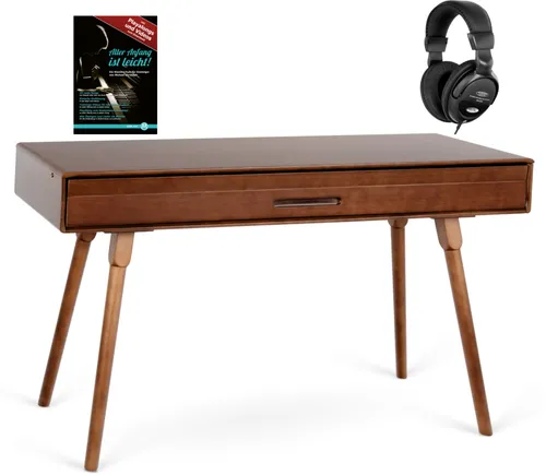 Classic Cantabile DP-730 WN Digitalpiano Walnuss Set - Digitalpiano mit 88 Tasten und Hammermechanik, ideal für Einsteiger und Profis. Inklusive Kopfhörer und Klavierschule für den perfekten Einstieg in die Musik.