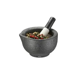 Gefu Mörser  GRINO , grau , Porzellan , Maße (cm): B: 7,9 H: 4,7