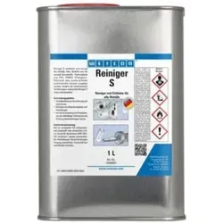 WEICON Reiniger S | kraftvoller Spezialreiniger | 1 L | farblos - Reinigungsmittel zur effektiven Entfernung von Fett und Öl von Metallen, Keramik und Glas. Verdunstet schnell und rückstandsfrei, ideal für die Vorbereitung vor Lackierungen und Reinigung von Maschinenteilen.