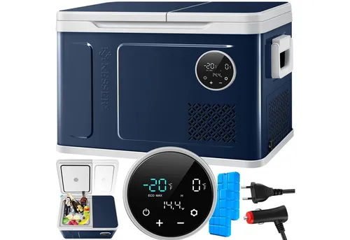 KESSER® Kompressor Kühlbox 40L - Tragbare Gefrierbox für Auto und Camping - Kühlbox für Reisen und Outdoor-Aktivitäten, mit 40L Kapazität und Digitalanzeige für präzise Temperaturkontrolle. Ideal für Angeln, Camping und Strand.
