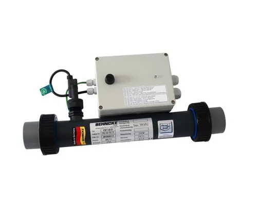 Elektroheizer EWT 60-25 mit Strömungsschalter 1,5 kW - Poolheizungen: Effiziente Beckenbeheizung mit hochwertigem Edelstahlheizstab und Sicherheitsthermostat für zuverlässige Wärmeleistung.