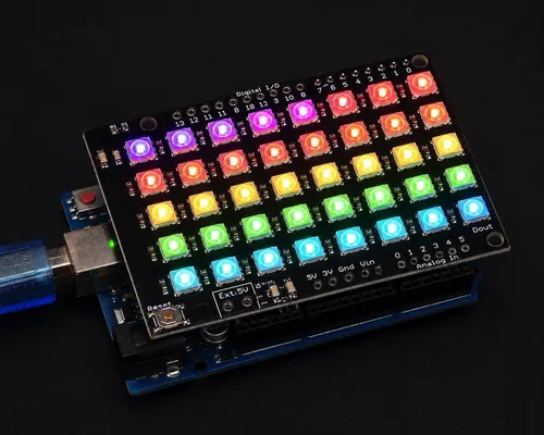 8x5 WS2812B RGB LED Matrix Shield für Arduino UNO, 40 NeoPixel LEDs, 5V