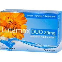 Lutamax Duo 20mg 30 ST - Arzneimittel zur diätetischen Behandlung von altersbedingter Makuladegeneration (AMD), unterstützt die Augengesundheit mit Lutein und Omega-3-Fettsäuren.