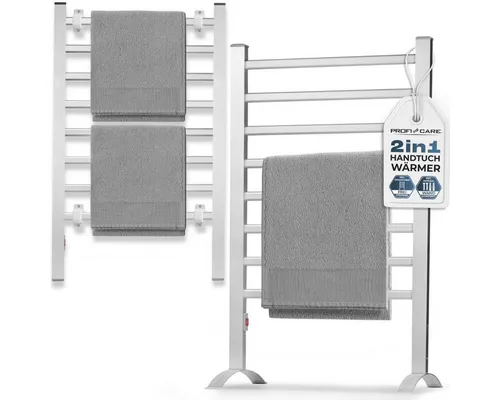 Profi-Care PC-EHW 3115 Handtuchheizkörper - Heizgeräte für Ihr Badezimmer, sorgt für warme, flauschige Handtücher und bietet flexibles Design mit Wand- und Standoption.