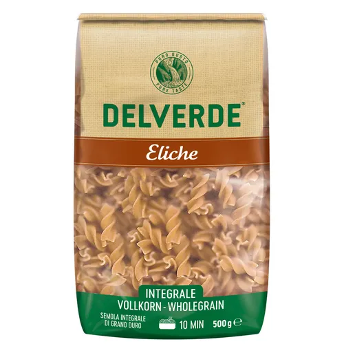 Delverde Vollkorn Eliche Integrale Vollkorn Nudeln 500g 4er Pack