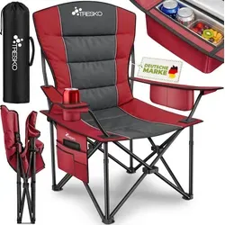 Tresko Campingstuhl CPS-001, rot, bis 150 kg