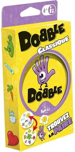 Dobble Classic (Edition 2021) - Asmodee - Gesellschaftsspiel für 2 bis 8 Spieler, fördert Beobachtung und Schnelligkeit mit 55 Karten und 5 Varianten für abwechslungsreichen Spielspaß!