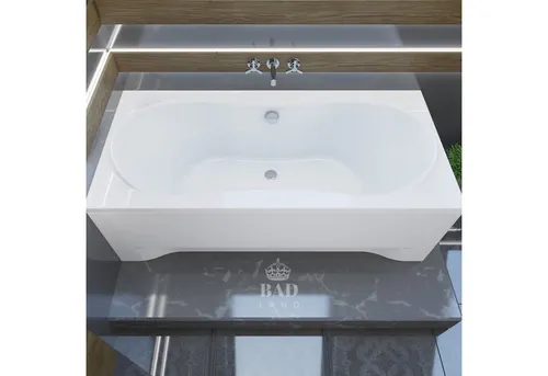 KOLMAN Badewanne Rechteck Long 170x80, Ablaufgarnitur & Füße GRATIS