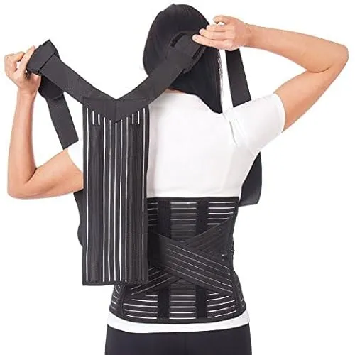 Haltungskorrektor + Lendenwirbelgurt in einem/atmungsaktiv, Unterstützung für Rücken und Schultern, Lux, Rückenstütze, verstellbar, orthopädisch, oben und unten, Schmerzlinderung X-Small