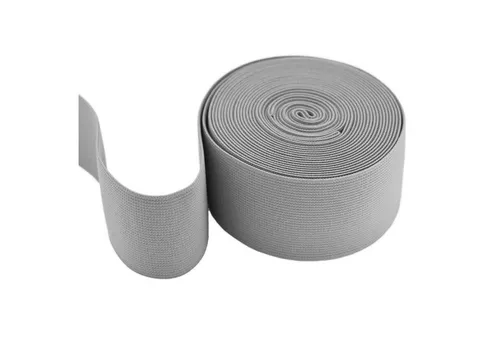 maDDma Gummiband 5m Gummiband 50 mm Gummilitze elastisches Band Bekleidungsgummi, hellgrau