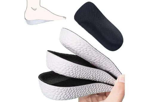 Schuheinlagen Erhöhung Memory Foam Atmungsaktiv Schwarz 3,5cm - Erhöhen Sie Ihre Körpergröße um 3,5 cm mit diesen atmungsaktiven Schuheinlagen. Ideal für langanhaltenden Komfort und Druckentlastung beim Gehen oder Stehen. Rutschfest und geeignet für verschiedene Schuhtypen.