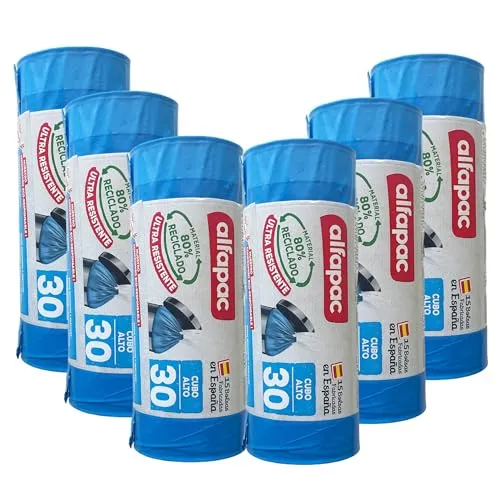 80% recycelt, 6 Rollen mit 15 Müllbeuteln (90 Beutel) 