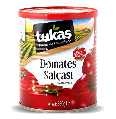 Tukas Tomatenmark Tomatenpaste - Domates Salcasi 830g - Türkisches Tomatenmark in 830g, ideal für aromatische Saucen und Gerichte, verleiht jedem Essen einen intensiven Geschmack.