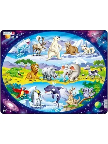 Larsen Puzzles Maxi Animals Around the World 15 pcs Puzzle