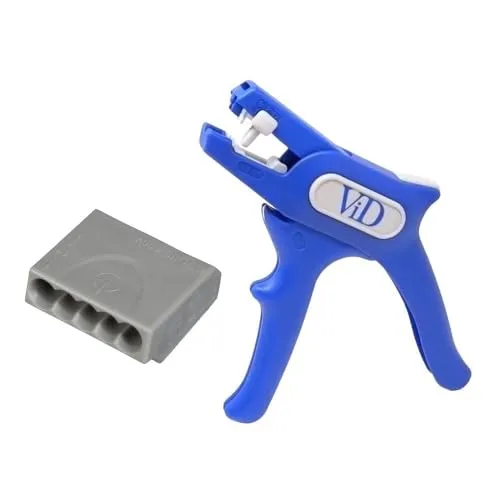 ViD C1005251 Verbindungsklemmen/Steckklemmen grau 1,0-2,5 mm² 100 Stück… (Steckklemmen (100stk.) + Abisolierzange)