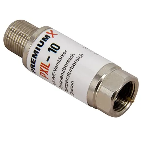 Premium X PXIL-10 Mini Inline Verstärker 20dB für SAT und DVB-T Leistungsverstärker 5-2500 MHz