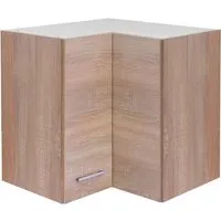 Flex Well Eckhängeschrank Samoa 60 x 32 x 55 cm - Küchenschrank in sonoma eiche matt, platzsparend und ideal für kleine Küchen mit viel Stauraum.
