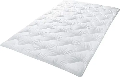 Erwin Müller Kinder-Bettdecke weiß Größe 135x200 cm, Steppbett, Einziehdecke - anschmiegsam und feuchtigkeitsregulierend, hygienisch und pflegeleicht