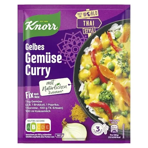 Produktbild Knorr Taste the World Fix Würzmischung Gelbes Gemüse Curry – für ein köstliches Curry