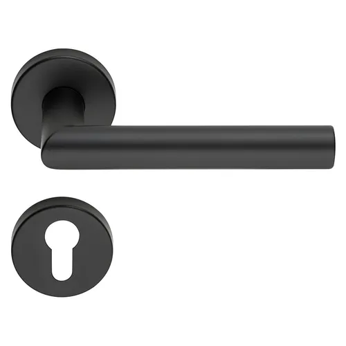 Rosettengarnitur TOULOUSE PZ Schwarz matt TS=38-43mm