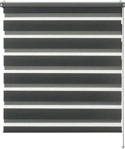 Schöner Wohnen Doppelrollo Tilda 75 cm x 150 cm Grau - Rollos & Raffrollos - Flexibles Lichtspiel durch transparente und blickdichte Stoffbahnen, ideal für individuellen Sichtschutz und Helligkeitsregulierung.
