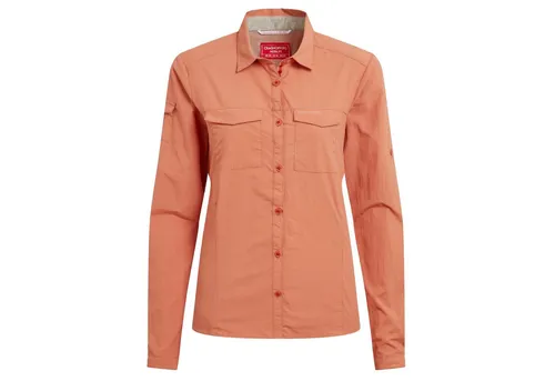 Craghoppers Nosilife Adventure Long Sleeved Shirt III - UV- und Insektenschutz - Modische Wanderblusen für Damen mit innovativer NosiLife-Technologie, schnelltrocknend und ideal für Reisen, bietet UV-Schutz und Insektenschutz.