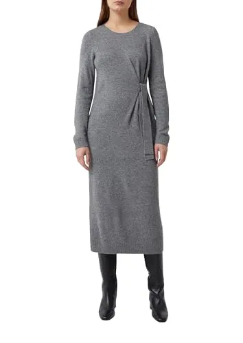 Comma Strickkleid aus Wollmix mit Bindedetail