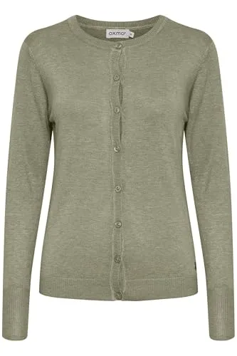 Produktbild OXMO OXHlin Damen Strickjacke Feinstrick Cardigan mit Rundhalsausschnitt