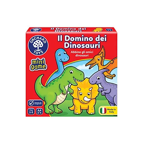 Orchard Toys Domino dei Dinosaurier - Lernspiel für Kinder von 3 bis 5 Jahren