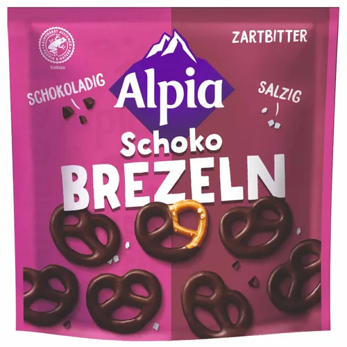 Alpia Schoko Brezeln Zartbitter 140g Beutel von Alpia