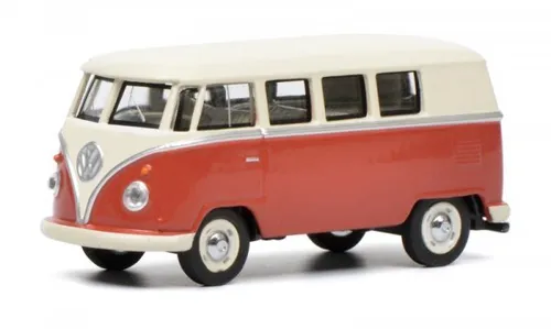 1/64 Schuco VW T1 Bus weiss/rot 452017100
