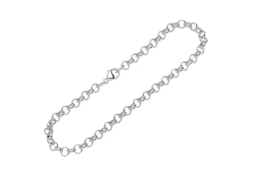 NKlaus Armband 925 Sterling Silber - Unisex Designer Armkette - Elegantes Armband aus 925 Sterling Silber mit einer breiten Erbskette, ideal für jeden Anlass. Länge: 20cm, perfekt für Handgelenke bis 18,5cm.