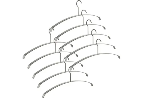 SO-TECH® Kleiderbügel aus Edelstahl 10-tlg. Set in grau von SO-TECH