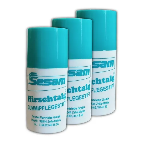 3x Hirschtalgstift 25 ml Pflegestift Türdichtungen Gummidichtungen Frostschutz (