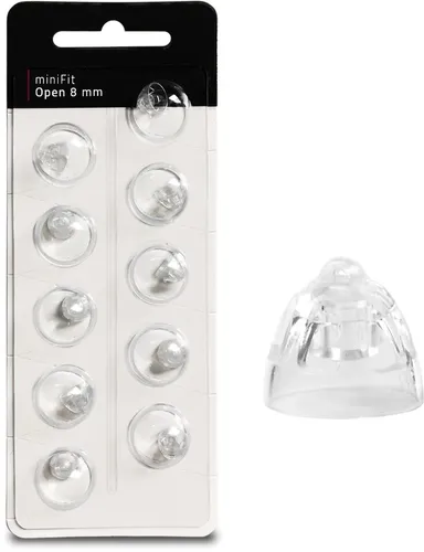 EWANTO miniFit 10er Blister 8 mm Open für Oticon Ex-Hörer
