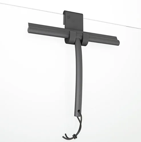 Kristhal Dusch- & Baddesign Duschabzieher - Duschabzieher aus hochwertigem Silikon, mit weicher Lippe für streifenfreies Abziehen, Farbe: Dunkelgrau - ideal für ein sauberes Bad.